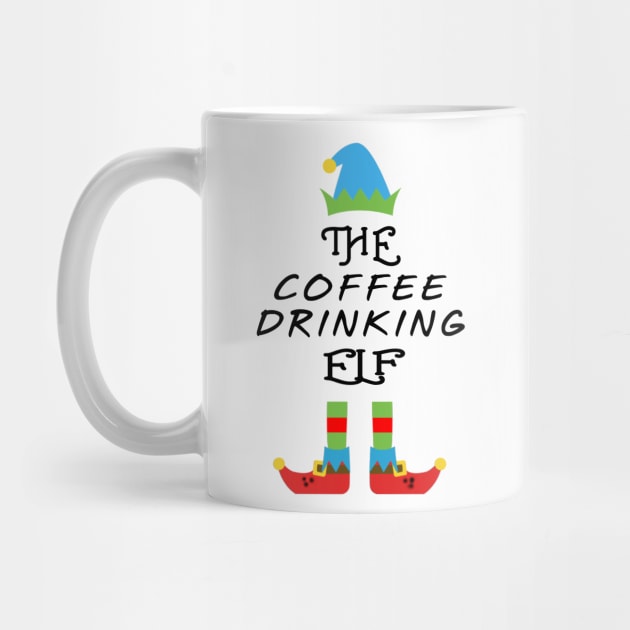 The Coffee Drinking Elf Matching Family Group Christmas Party by CareTees